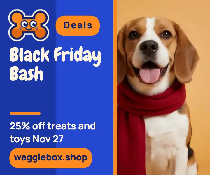 Wagglebox Black Friday Bash pet shop ad: black friday pet shop ad template