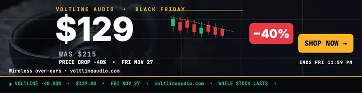 Voltline Black Friday price drop billboard: black friday price drop ad template