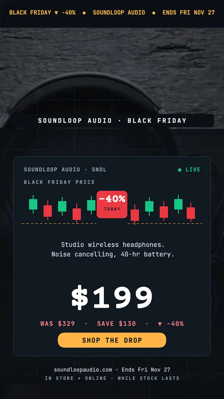 Soundloop Black Friday price drop story template