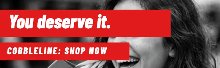 Cobbleline Black Friday red bar banner template