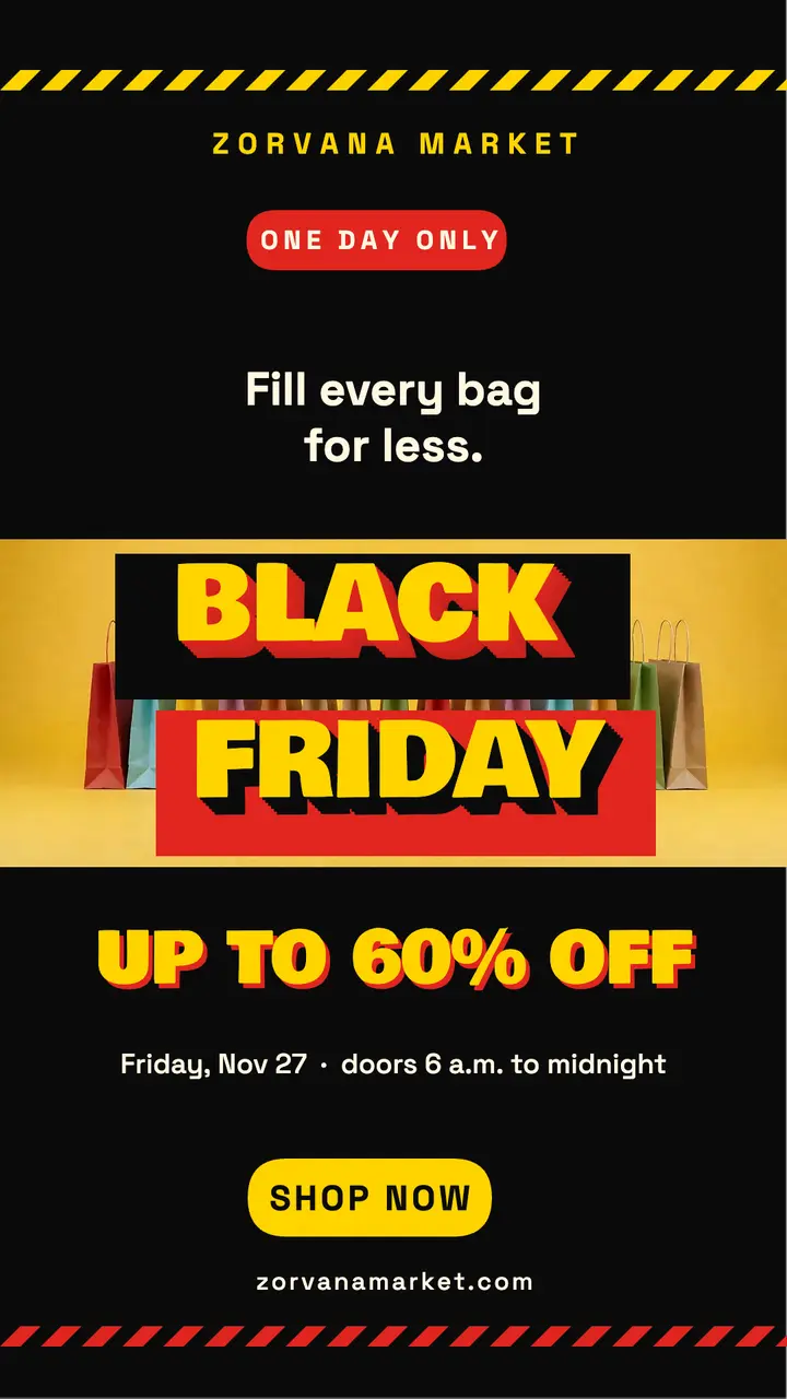 Zorvana Market Black Friday sale story template