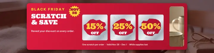 Black Friday scratch and save Etsy banner: black friday etsy shop banner template