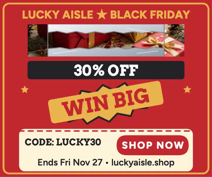 Lucky Aisle Black Friday scratch card template