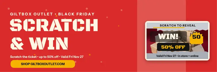 Giltbox Outlet Black Friday scratch win header template