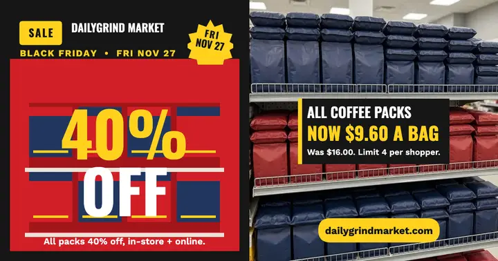 Dailygrind Black Friday coffee pack shelf post template