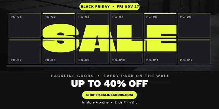 Packline Goods Black Friday shelf word post template