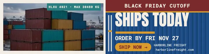 Harborline ships today Black Friday billboard template