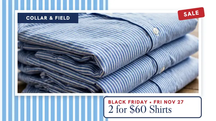 Collar and Field Black Friday shirting thumbnail template