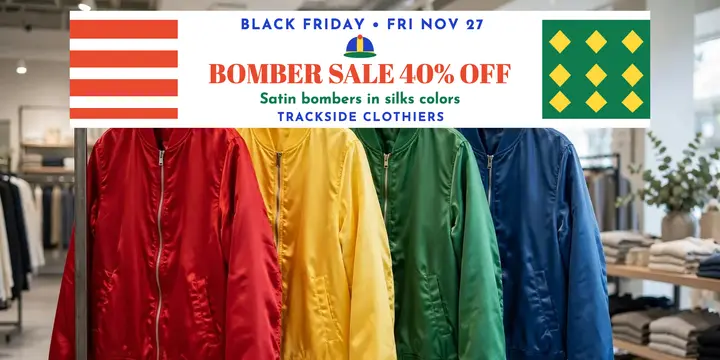 Trackside Clothiers Black Friday silks sale post template