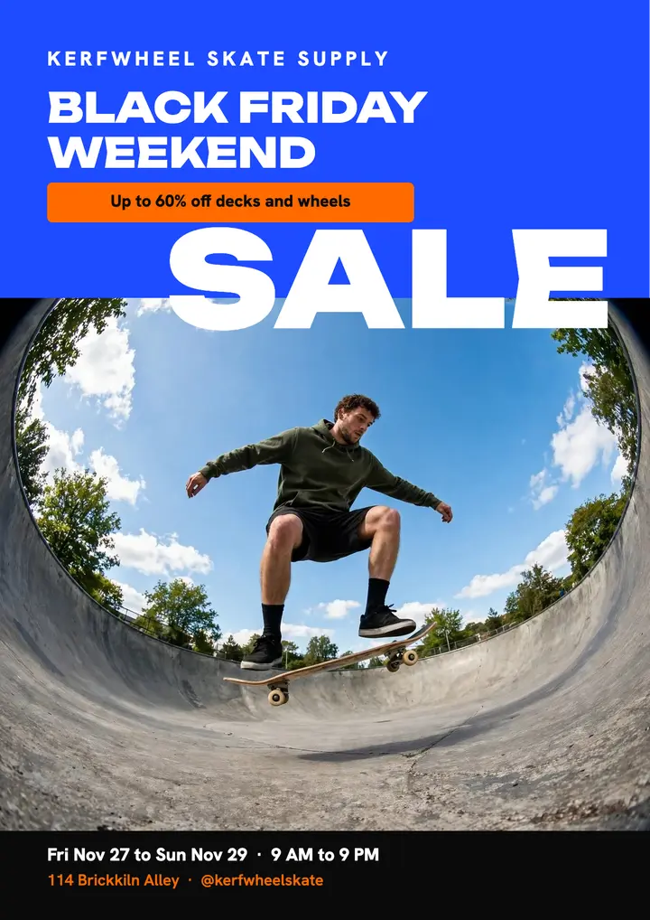 Kerfwheel Skate Supply Black Friday flyer template