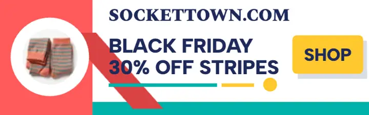 Sockettown Black Friday socks mobile banner: black friday socks ad template
