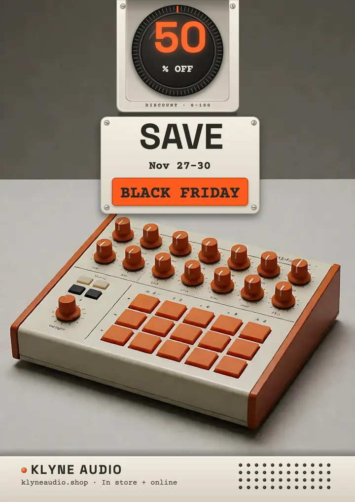 Klyne Audio Black Friday synth sale flyer template