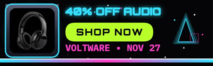 Voltware Black Friday tech sale banner template