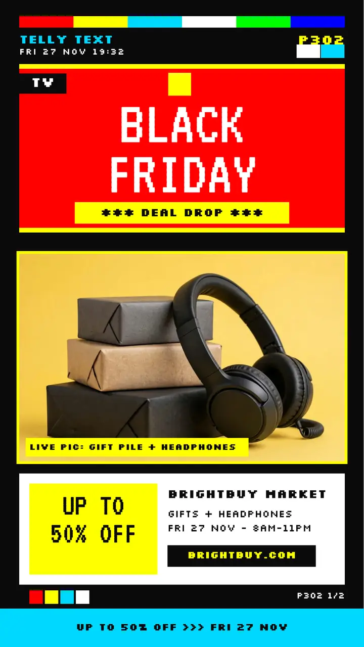 Brightbuy Market Black Friday teletext story template