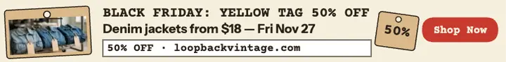 Loopback Vintage Black Friday tag sale leaderboard template