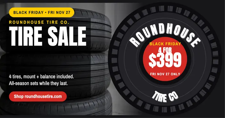 Roundhouse Black Friday tire sale post template