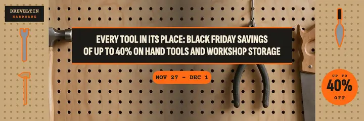 Dreveltin Hardware Black Friday tool sale header template
