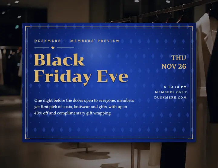 Duskmere Black Friday Eve template