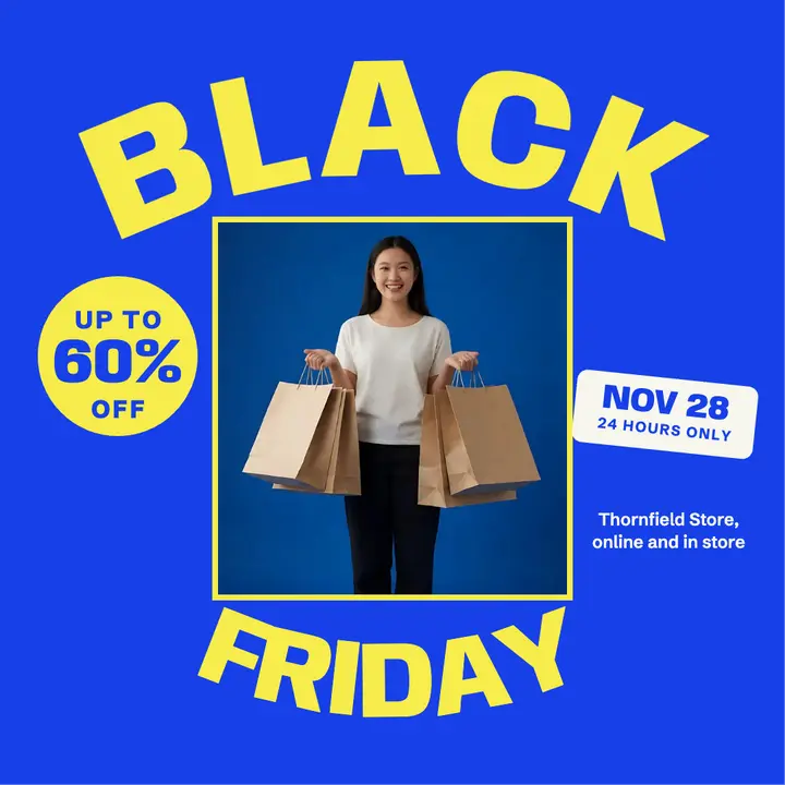 Black Friday warped type post template