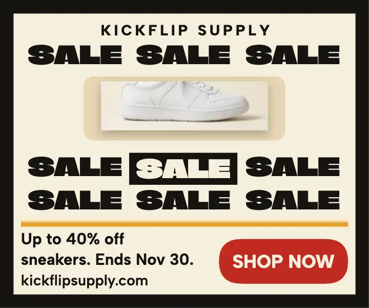 Kickflip Supply Black Friday word grid ad template