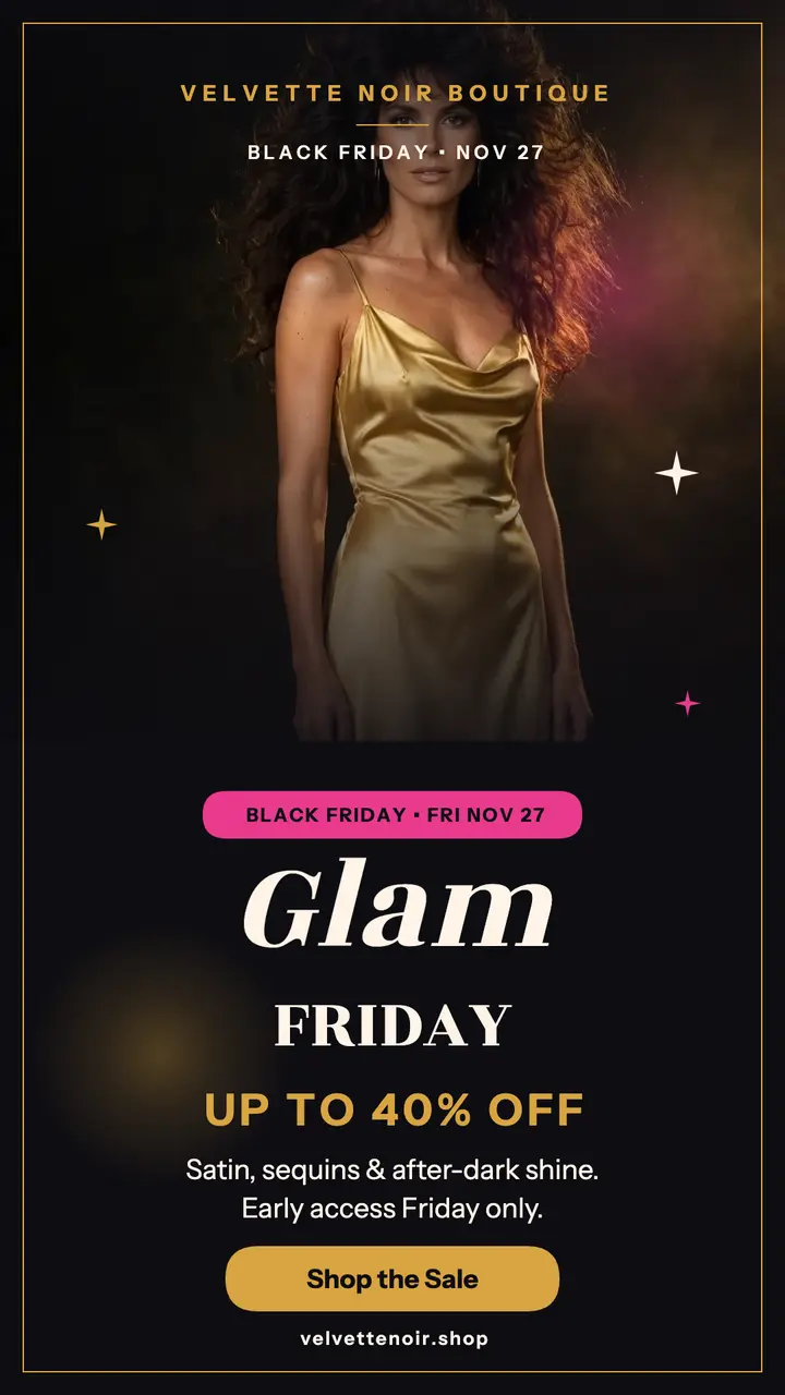 Velvette Noir Black Friday glam story template