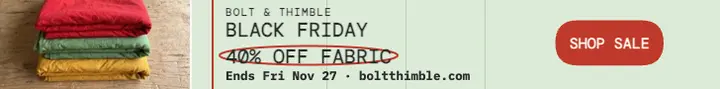 Bolt and Thimble Black Friday fabric ledger ad template