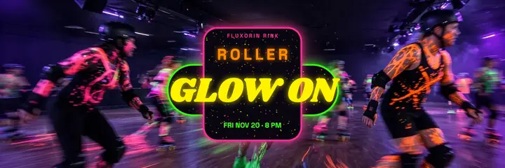 Fluxorin blacklight roller skate night header template