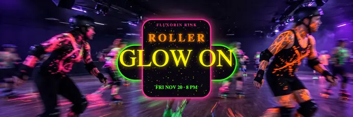 Fluxorin blacklight roller skate night header template