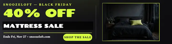 Snoozeloft Black Friday mattress sale billboard template