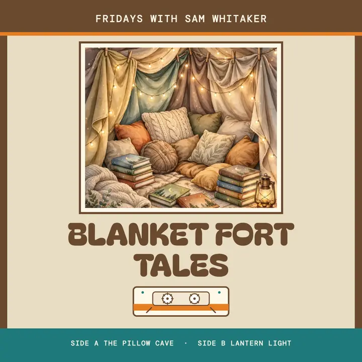 Blanket Fort Tales cassette podcast cover template