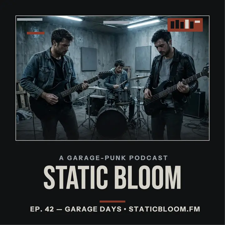 Static Bloom punk podcast cover template