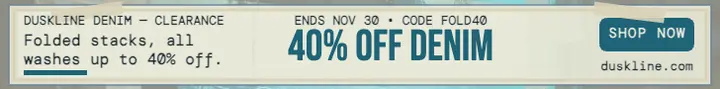 Duskline Denim bleached clearance ad template