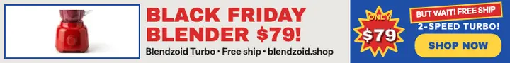 Blendzoid Black Friday blender leaderboard: black friday blender ad template