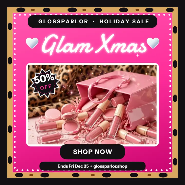 Glossparlor Christmas beauty sale post template
