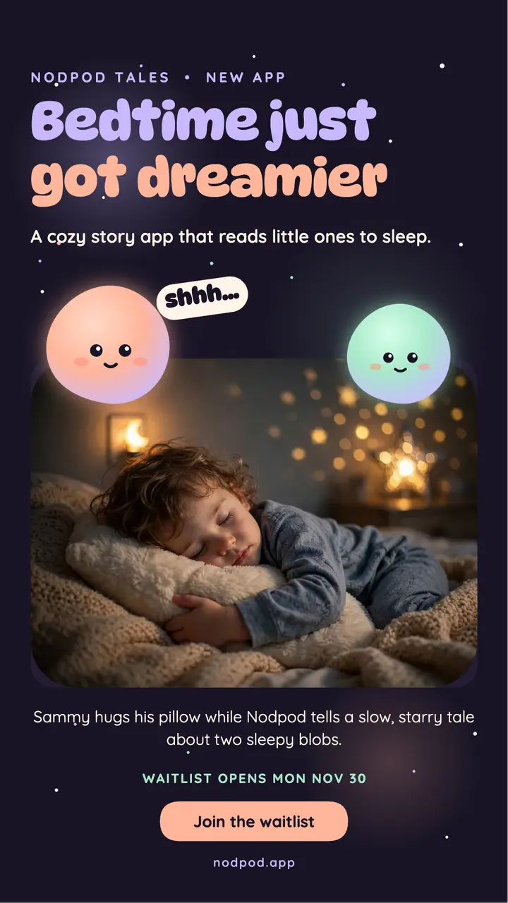Nodpod Tales bedtime app story template