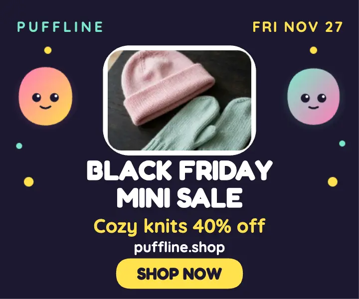 Puffline mini Black Friday sale ad: black friday sale ad template