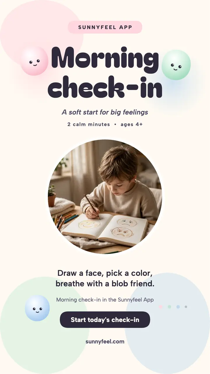Sunnyfeel morning check-in blob story template