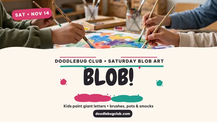 Doodlebug Club blob paint kids class thumbnail template