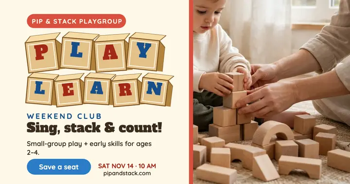 Pip and Stack playgroup weekend post template