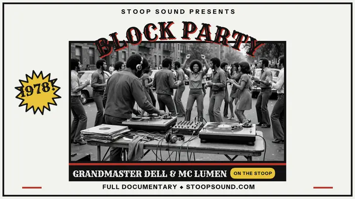Stoop Sound 1978 block party doc thumbnail template