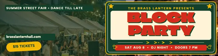 Brass Lantern block party billboard: block party billboard template