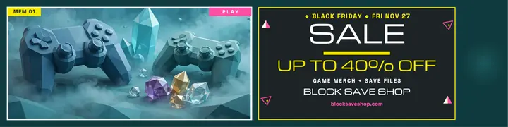 Block Save Shop Black Friday banner template