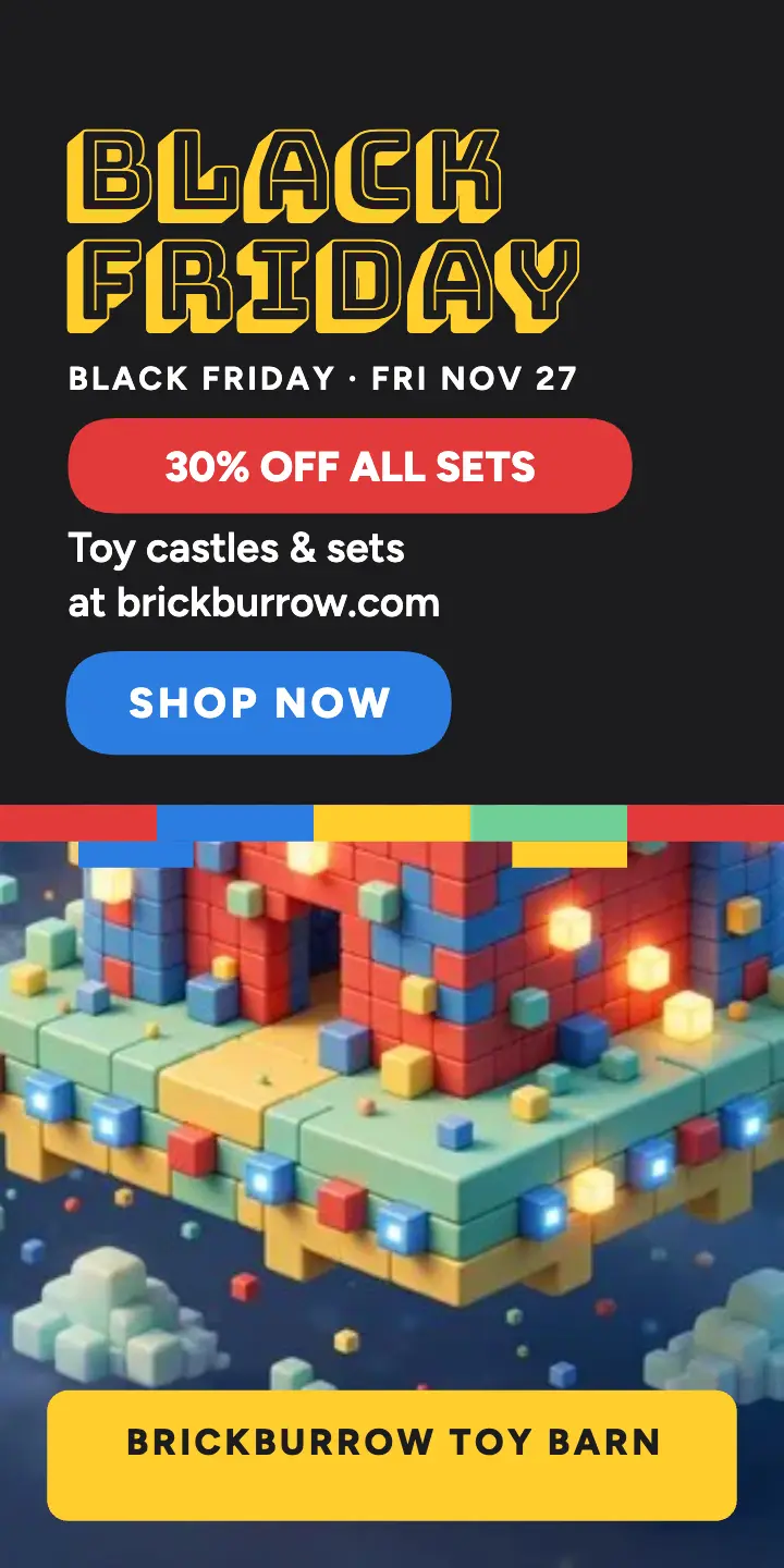 Brickburrow Black Friday block toy ad template