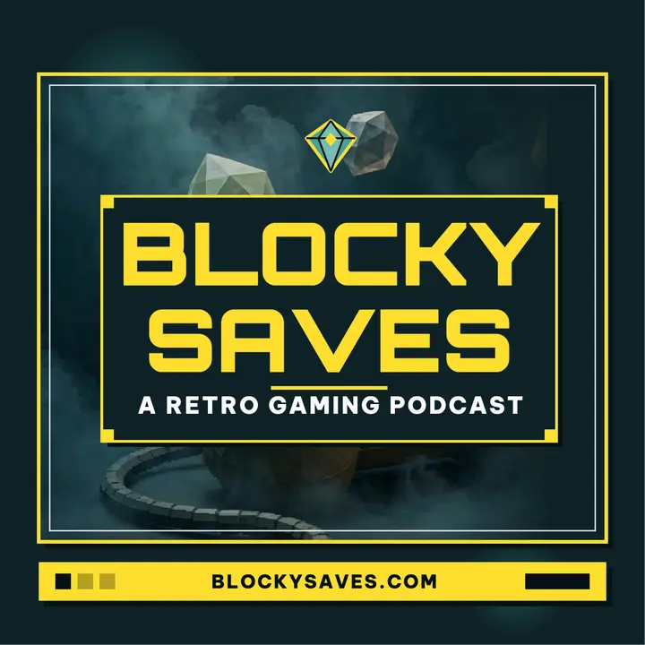 Blocky Saves Show retro gaming podcast cover template