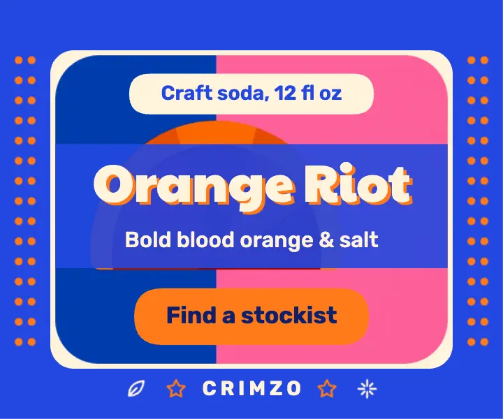 Orange Riot blood orange craft soda ad template
