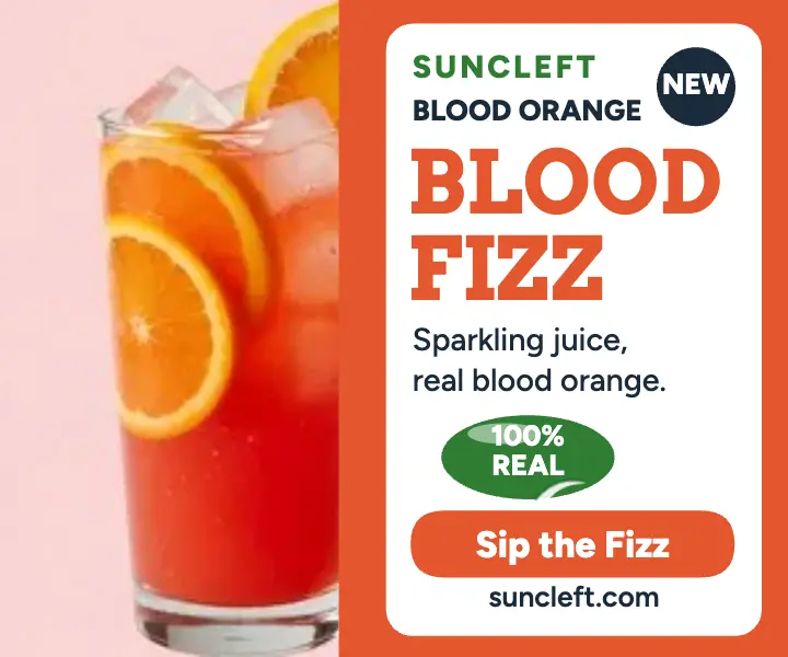 Suncleft Blood Orange Fizz ad template
