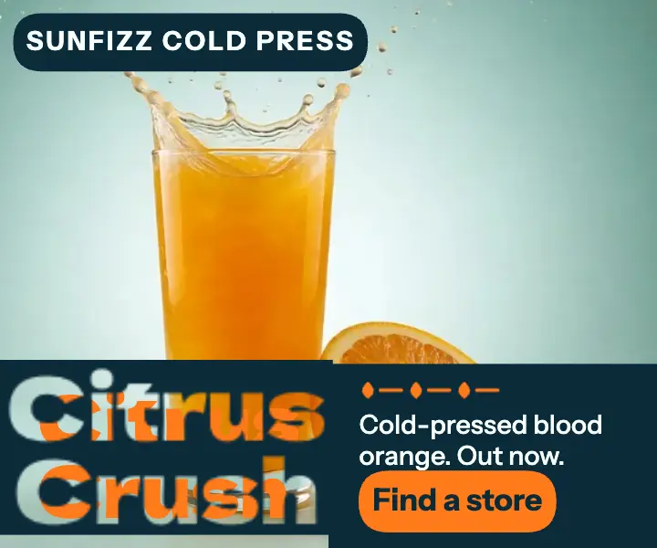 Blood orange juice launch ad, splash freeze template