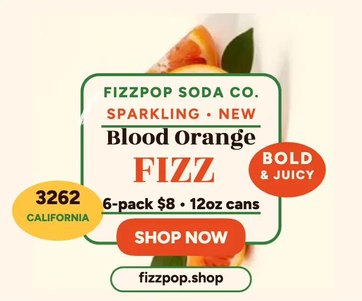 Fizzpop blood orange soda ad template