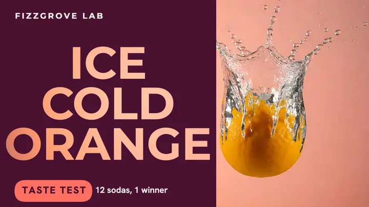 Blood orange soda taste test splash thumbnail template