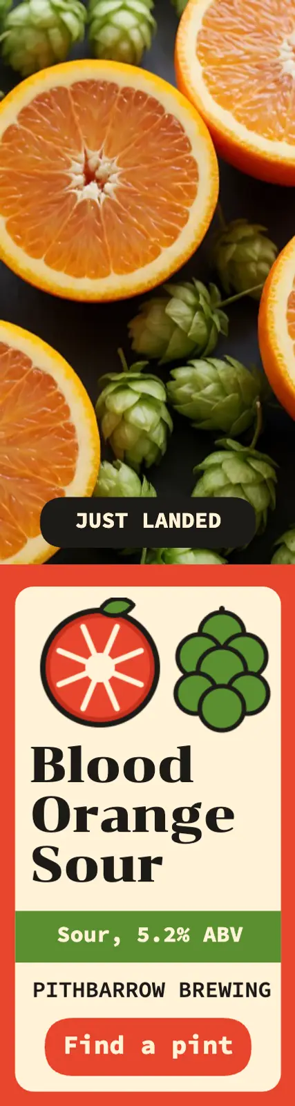 Blood orange sour can label skyscraper template